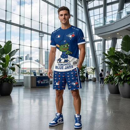 Meme Frog Baseball Fan T-Shirt And Shorts Set — Funny Sport Outfit | 30 Teams Available - Custom Fan Apparel Image 16