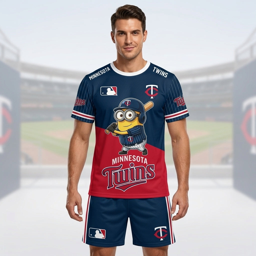 Minions MLB Baseball Fan Set — T-Shirt & Shorts | All 30 Teams Available