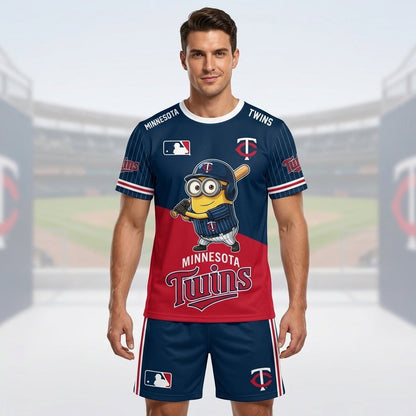 Minions MLB Baseball Fan Set — T-Shirt & Shorts | All 30 Teams Available