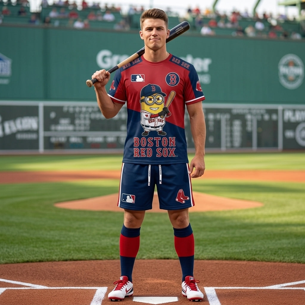 Minions MLB Baseball Fan Set — T-Shirt & Shorts | All 30 Teams Available - Custom Fan Apparel Image 6