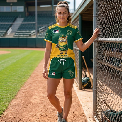 Minions MLB Baseball Fan Set — T-Shirt & Shorts | All 30 Teams Available