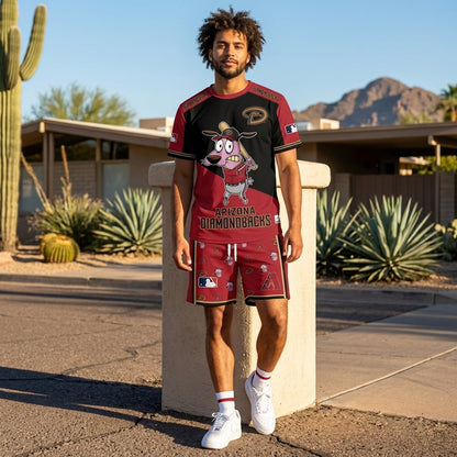 Sport Fan Set T-Shirt + Shorts — Cartoon Dog Baseball Inspired Outfit | All 30 Teams Available