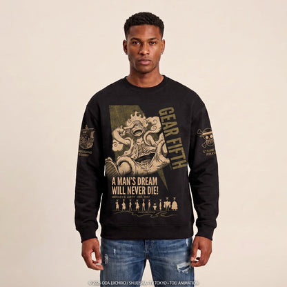 Anime Luffy Graphic Shirt, One Piece Inspired T-Shirt, Sweatshirt & Hoodie, Japanese Streetwear Fan Gift