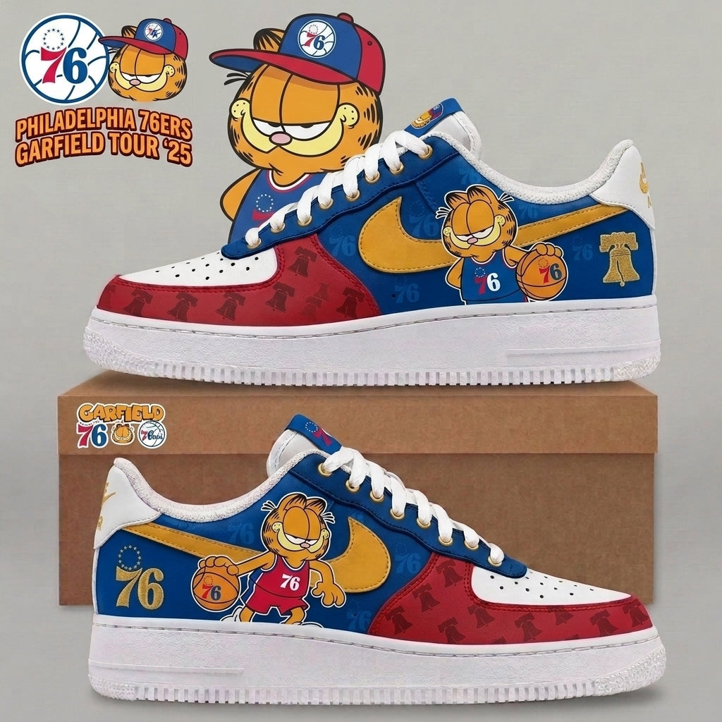 Garfield NBA Basketball Fan Low Top Sneakers | All 30 Teams Available - Custom Fan Apparel Image 2