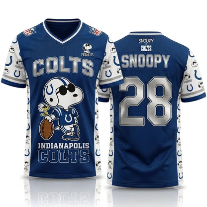 32 Teams Available | Cartoon Beagle Football Jersey — Sport Fan Shirt - Custom Fan Apparel Image 15