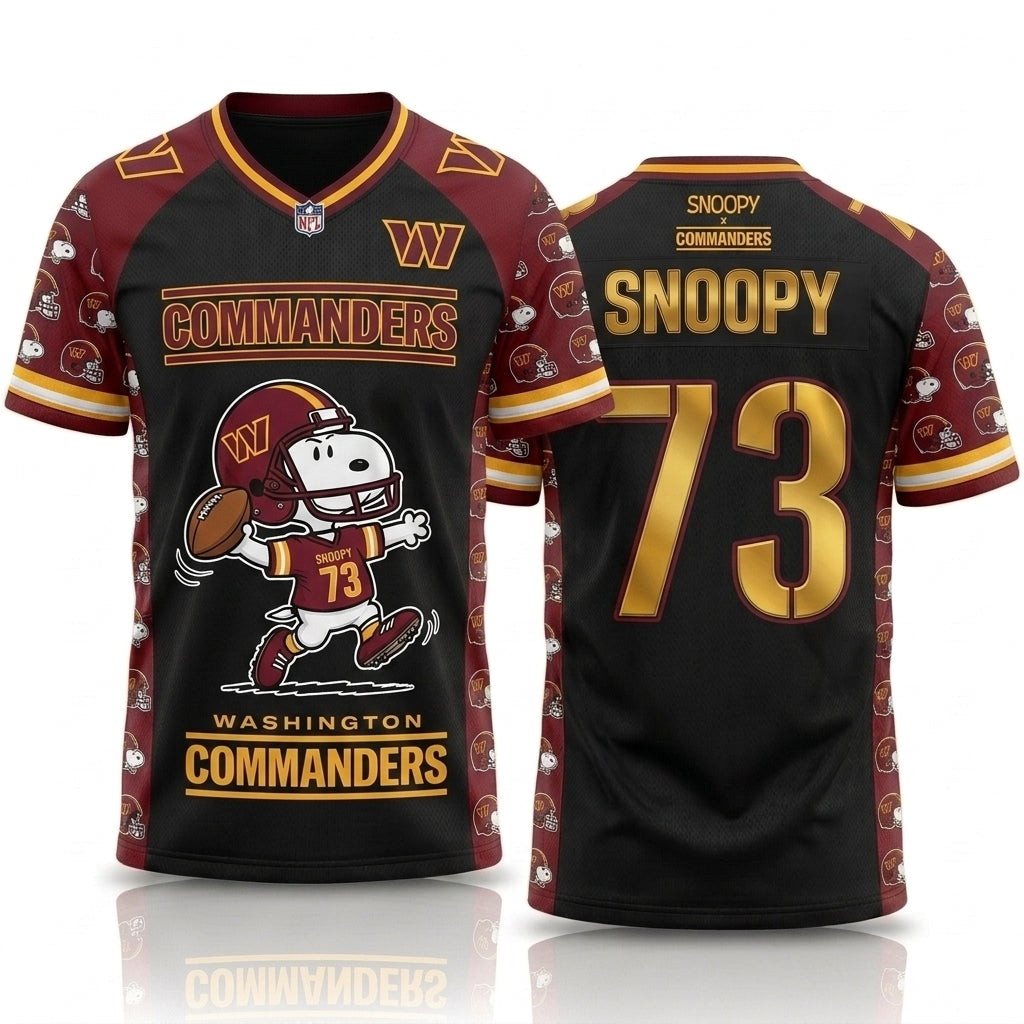 32 Teams Available | Cartoon Beagle Football Jersey — Sport Fan Shirt