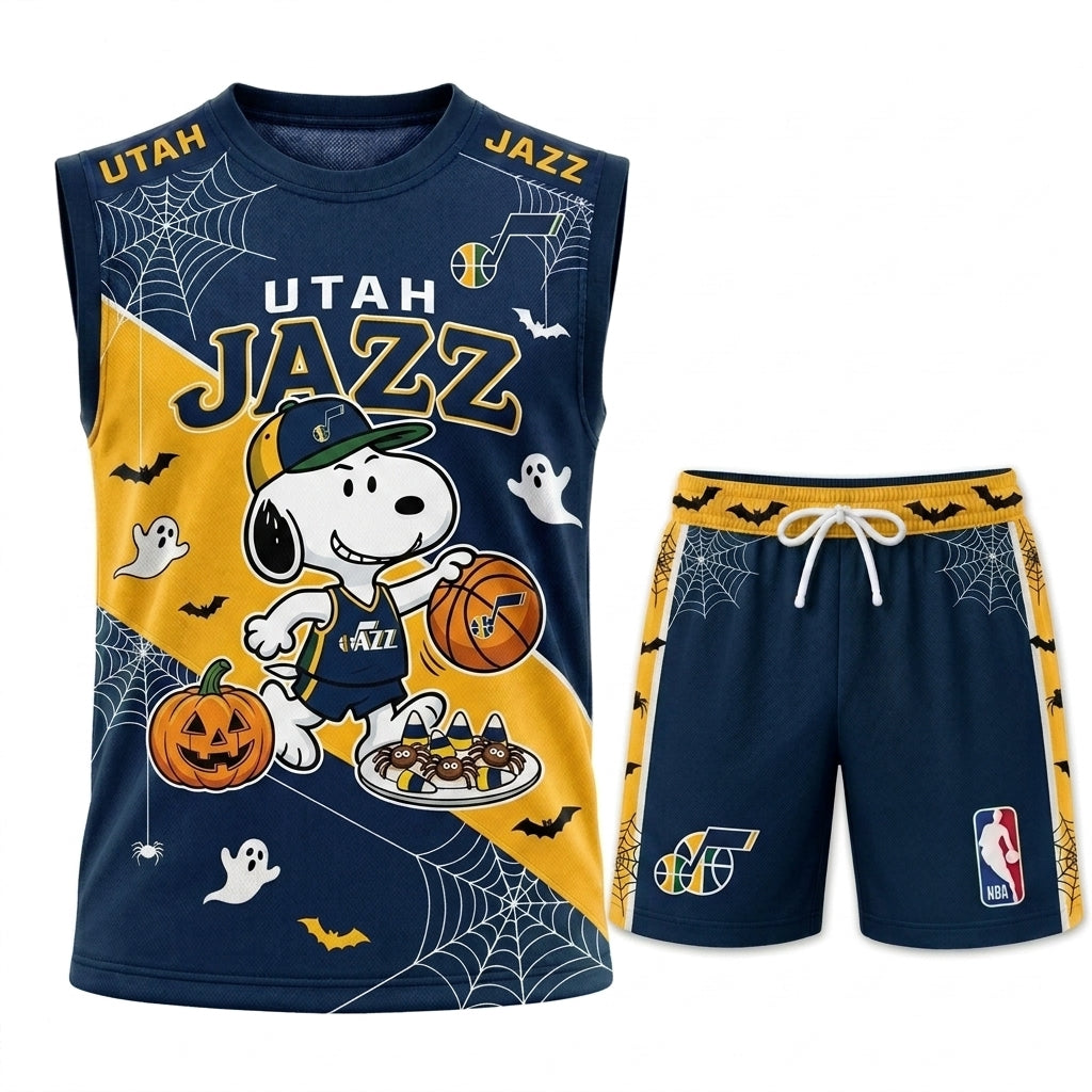 Limited Halloween Basketball Set — Cartoon Beagle Jersey + Shorts | 30 Teams