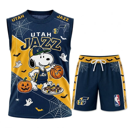Limited Halloween Basketball Set — Cartoon Beagle Jersey + Shorts | 30 Teams