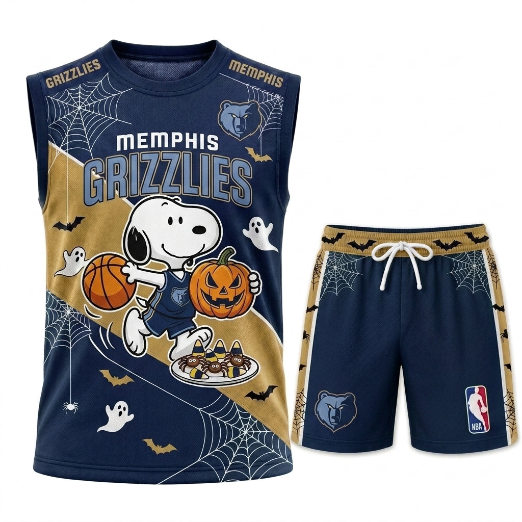 Limited Halloween Basketball Set — Cartoon Beagle Jersey + Shorts | 30 Teams - Custom Fan Apparel Image 3
