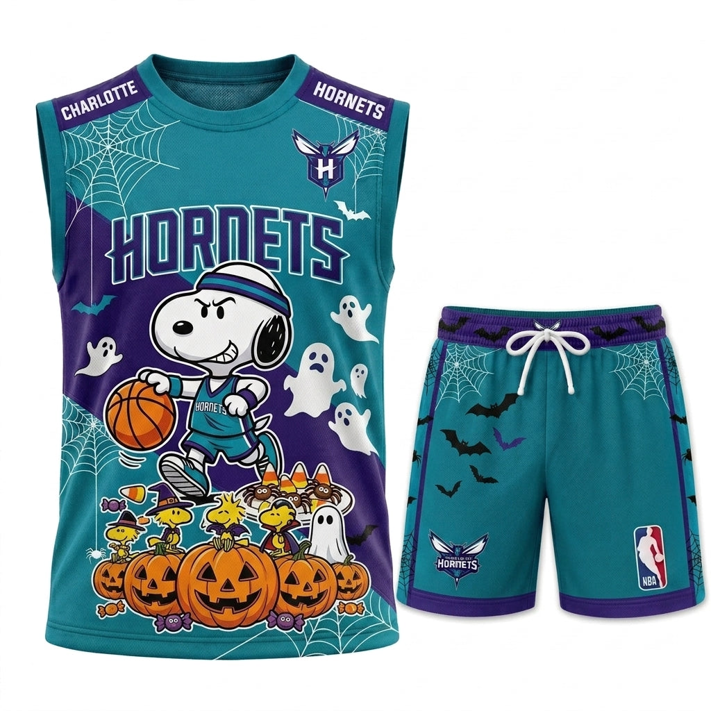 Limited Halloween Basketball Set — Cartoon Beagle Jersey + Shorts | 30 Teams