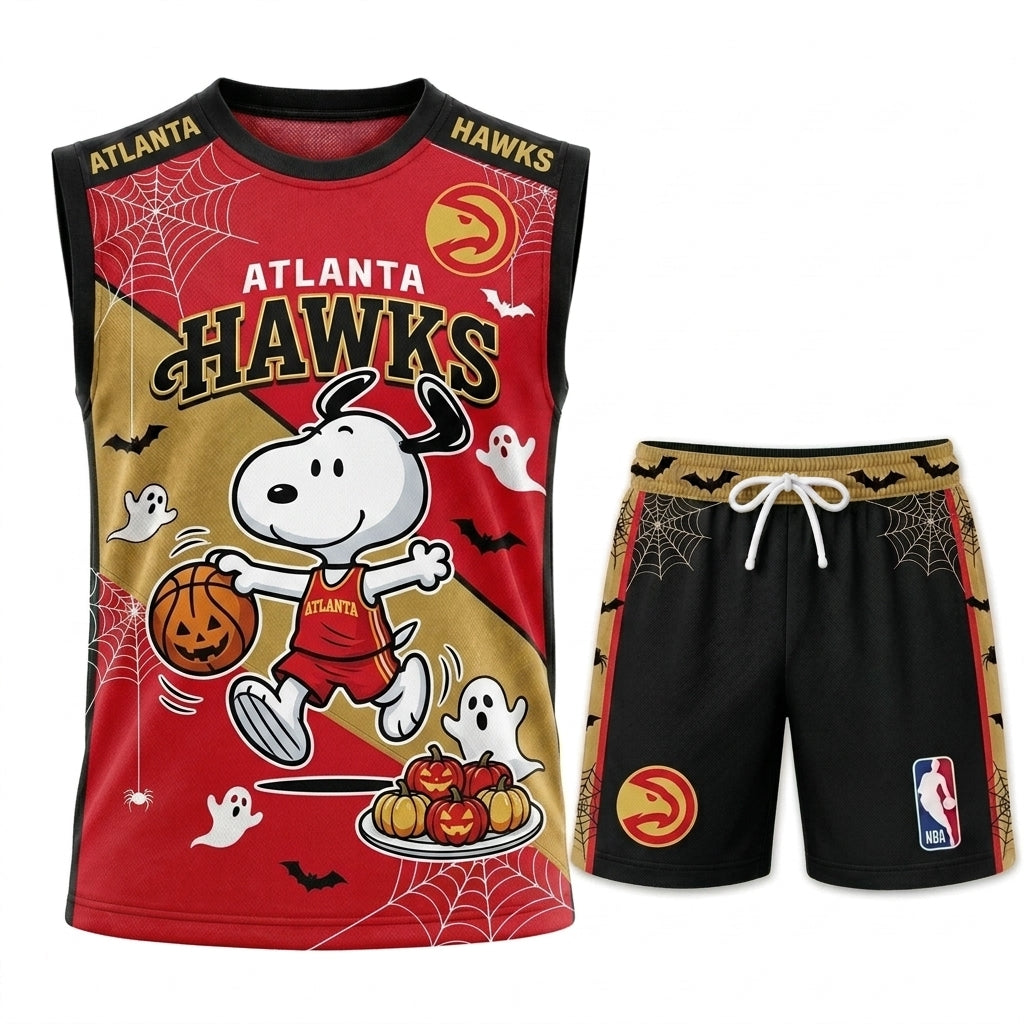 Limited Halloween Basketball Set — Cartoon Beagle Jersey + Shorts | 30 Teams