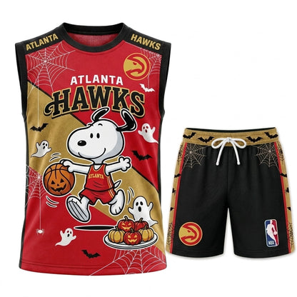 Limited Halloween Basketball Set — Cartoon Beagle Jersey + Shorts | 30 Teams