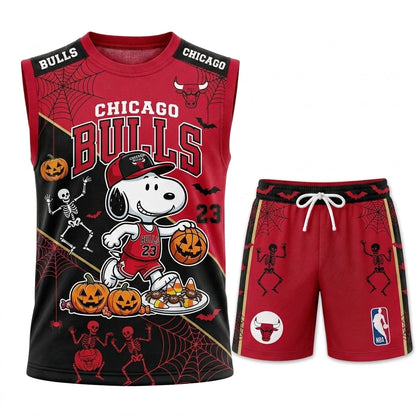 Limited Halloween Basketball Set — Cartoon Beagle Jersey + Shorts | 30 Teams