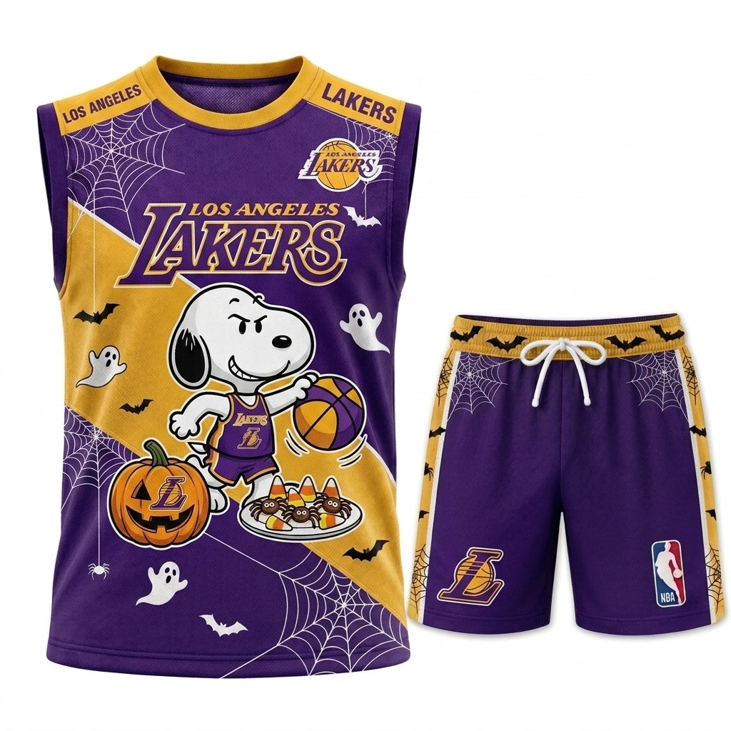 Limited Halloween Basketball Set — Cartoon Beagle Jersey + Shorts | 30 Teams