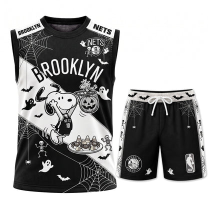 Limited Halloween Basketball Set — Cartoon Beagle Jersey + Shorts | 30 Teams