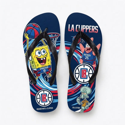 Funny Sponge Basketball Flip Flops — Sport Fan Beach Sandals | 30 Teams Available