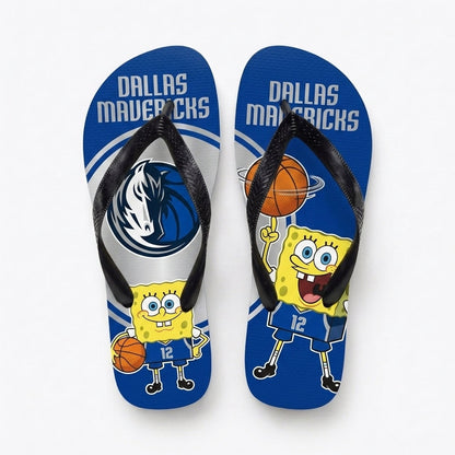 Funny Sponge Basketball Flip Flops — Sport Fan Beach Sandals | 30 Teams Available