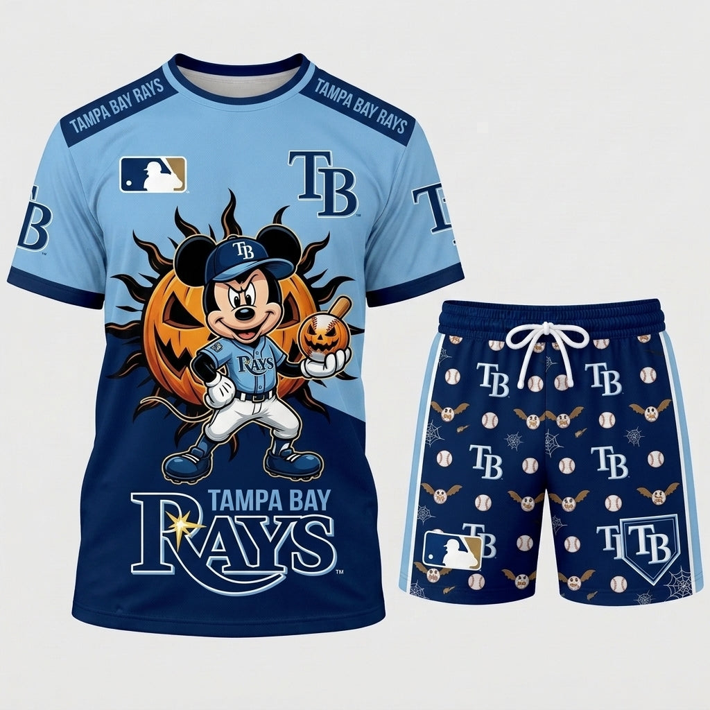 Halloween Baseball Fan T-Shirt And Shorts Set — Cartoon Mouse Sport Outfit | 30 Teams Available - Custom Fan Apparel Image 15