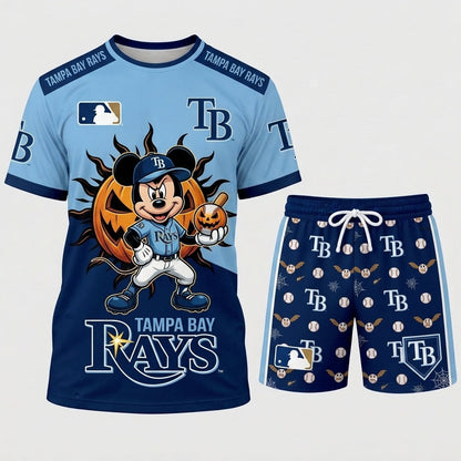 Halloween Baseball Fan T-Shirt And Shorts Set — Cartoon Mouse Sport Outfit | 30 Teams Available - Custom Fan Apparel Image 15