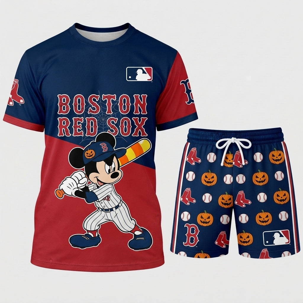 Halloween Baseball Fan T-Shirt And Shorts Set — Cartoon Mouse Sport Outfit | 30 Teams Available - Custom Fan Apparel Image 13