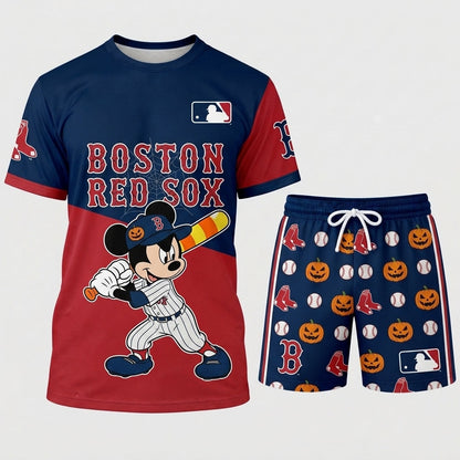 Halloween Baseball Fan T-Shirt And Shorts Set — Cartoon Mouse Sport Outfit | 30 Teams Available - Custom Fan Apparel Image 13