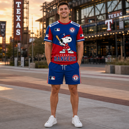 Texas Rangers MLB Fan Set T-Shirt and Shorts