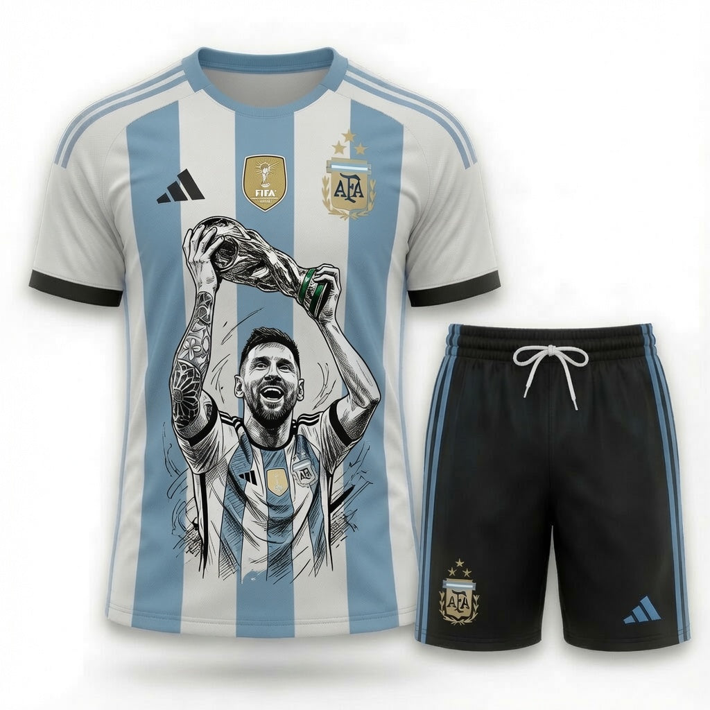 Special Edition Football Legend T-Shirt + Shorts Set — Pink Soccer Fan Outfit - Custom Fan Apparel Image 11