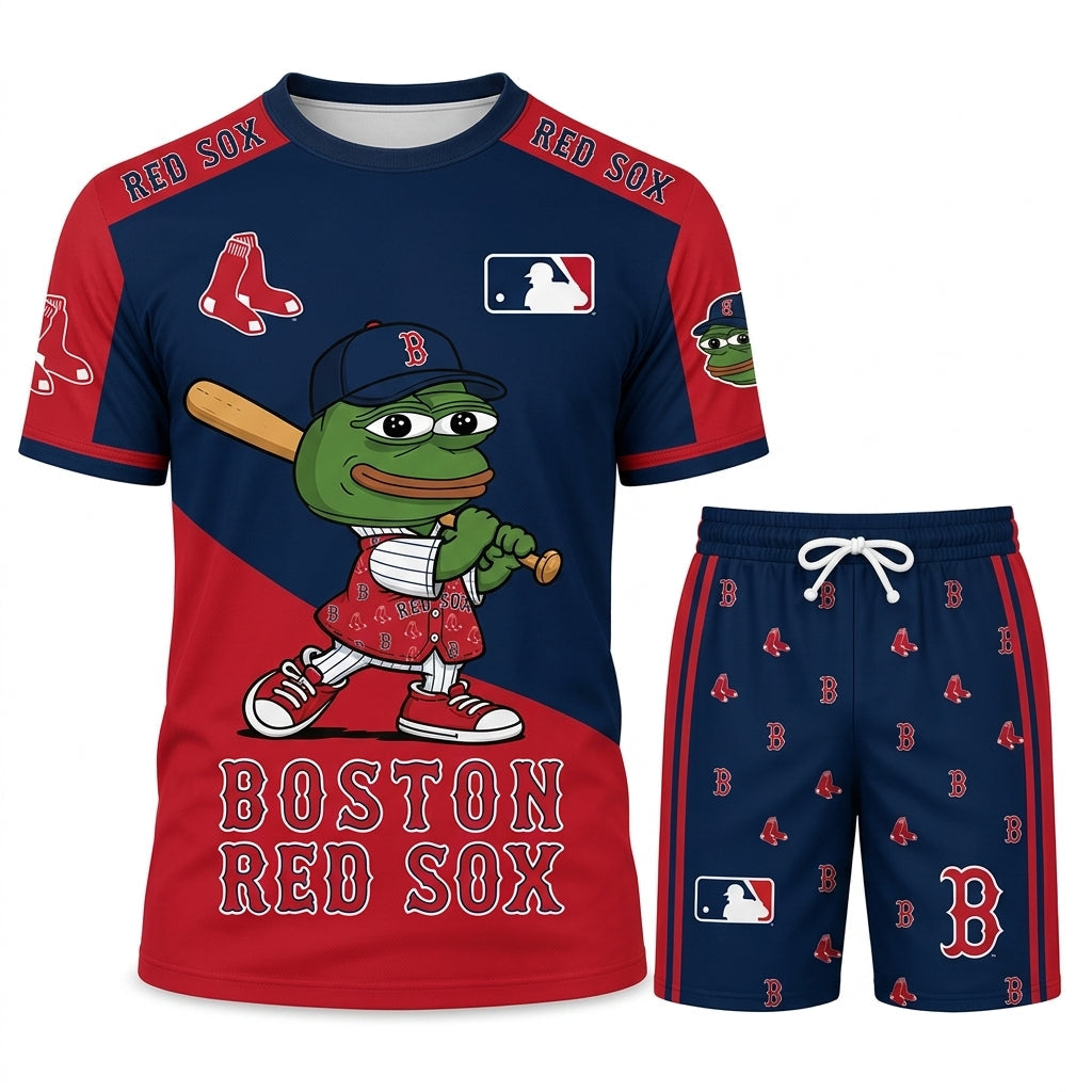 Meme Frog Baseball Fan T-Shirt And Shorts Set — Funny Sport Outfit | 30 Teams Available - Custom Fan Apparel Image 11