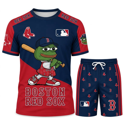 Meme Frog Baseball Fan T-Shirt And Shorts Set — Funny Sport Outfit | 30 Teams Available - Custom Fan Apparel Image 11