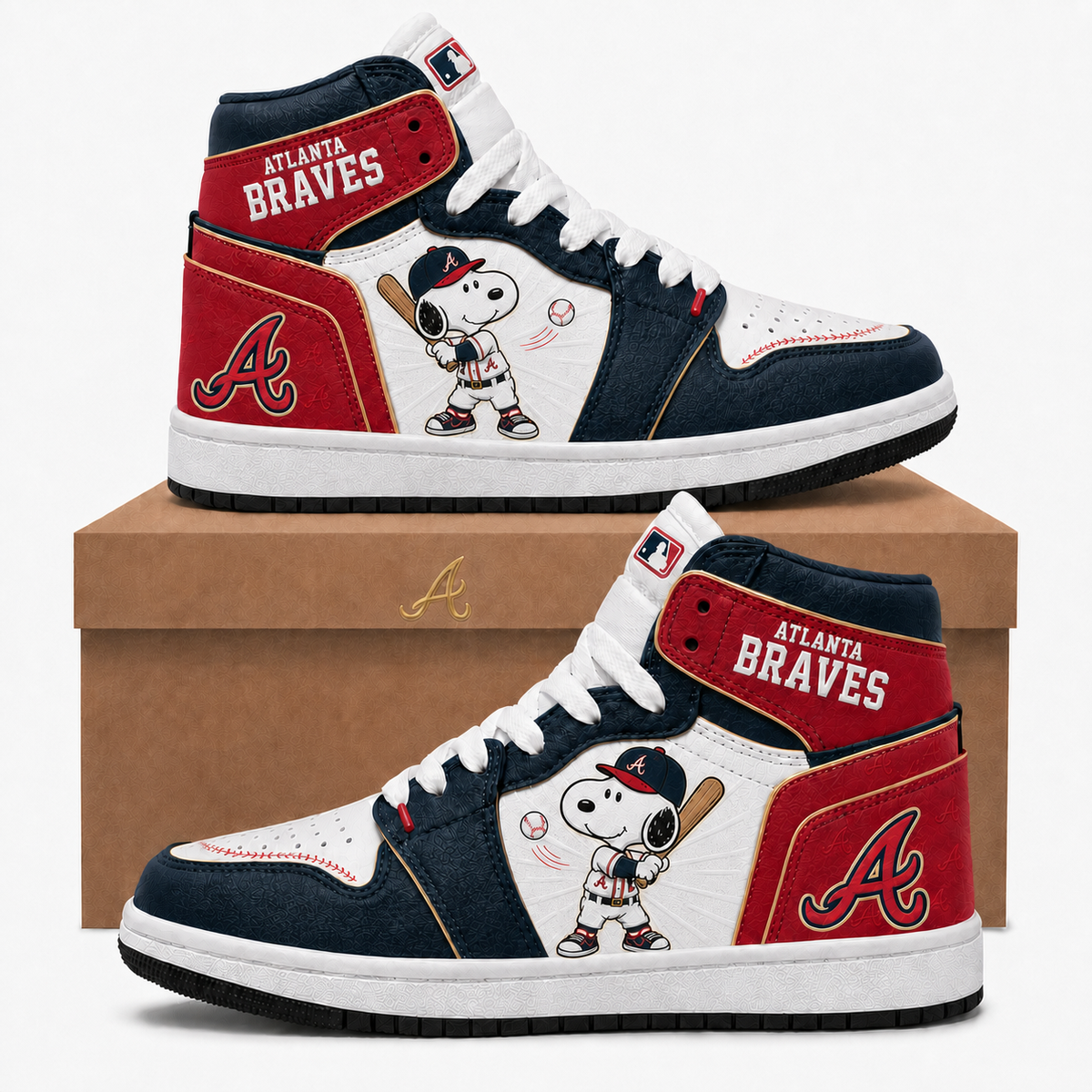 Snoopy MLB Baseball Fan High Top Sneakers | All 30 Teams Available - Custom Fan Apparel Image 3