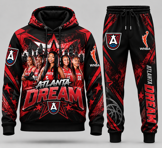 Atlanta Dream Angel Reese hoodie and sweatpants fan set - Style 08