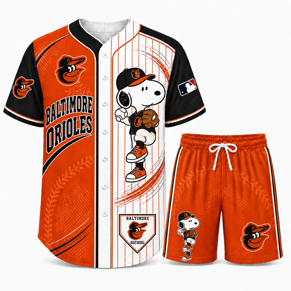 Sport Fan Set — Baseball jersye+ Shorts | All 30 Teams Available - Custom Fan Apparel Image 4