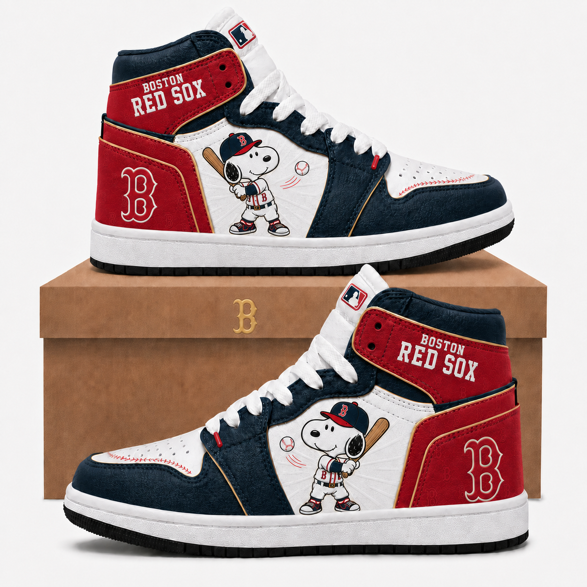 Snoopy MLB Baseball Fan High Top Sneakers | All 30 Teams Available - Custom Fan Apparel Image 5