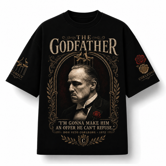 The Godfather Vintage Bootleg Tee/Hoodie – Corleone Family Mafia Shirt - Custom Fan Apparel Image 1