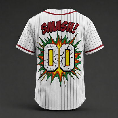 Custom Green Power Baseball Jersey — Anime Hero Academy Inspired Shirt - Custom Fan Apparel Image 5