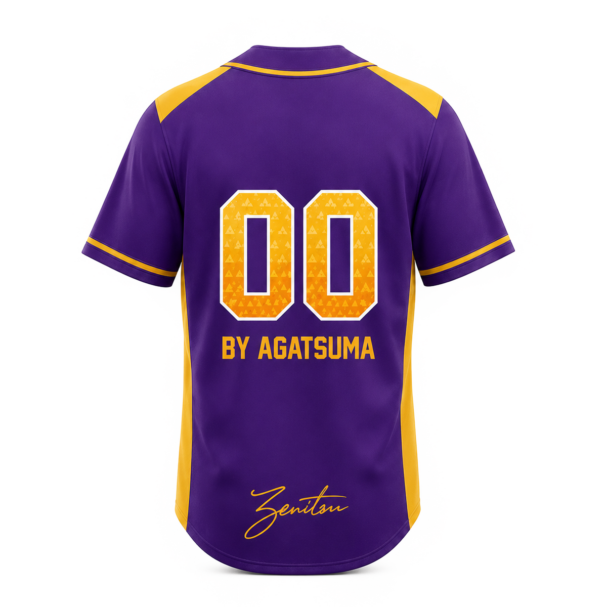 Custom Electric Warrior Baseball Jersey, Purple Gold Anime Style Shirt - Custom Fan Apparel Image 5