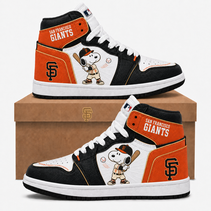 Snoopy MLB Baseball Fan High Top Sneakers | All 30 Teams Available