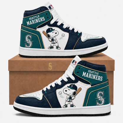 Snoopy MLB Baseball Fan High Top Sneakers | All 30 Teams Available