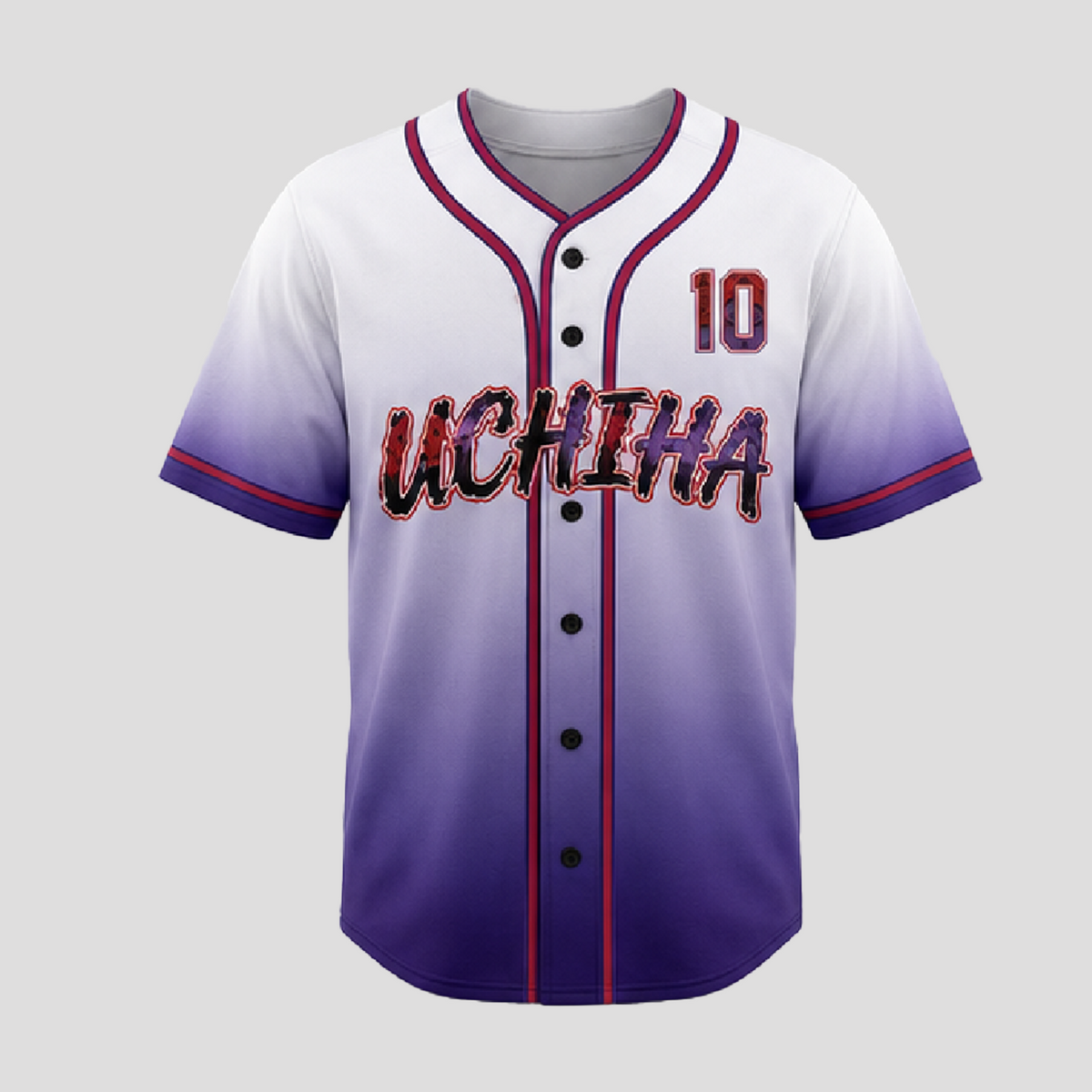 Custom Mystic Eye Baseball Jersey, Purple Gradient Anime Inspired Shirt - Custom Fan Apparel Image 4