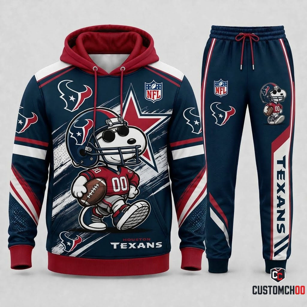 Snoopy NFL Fan Set — Hoodie & Sweatpants | All 32 Football Teams Available