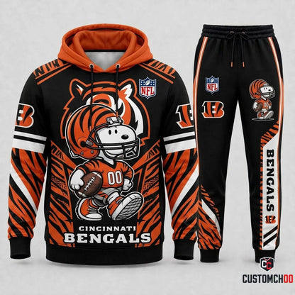 Snoopy NFL Fan Set — Hoodie & Sweatpants | All 32 Football Teams Available