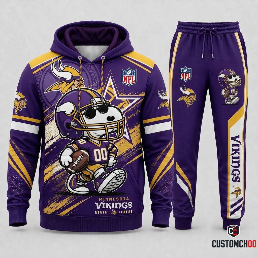 Snoopy NFL Fan Set — Hoodie & Sweatpants | All 32 Football Teams Available