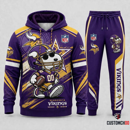 Snoopy NFL Fan Set — Hoodie & Sweatpants | All 32 Football Teams Available