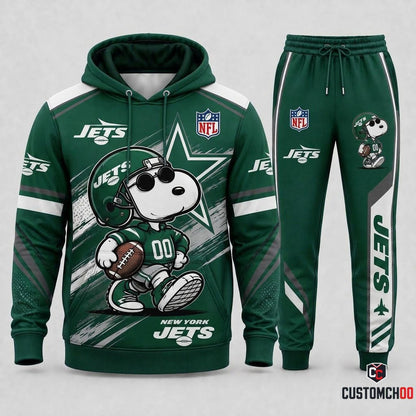 Snoopy NFL Fan Set — Hoodie & Sweatpants | All 32 Football Teams Available