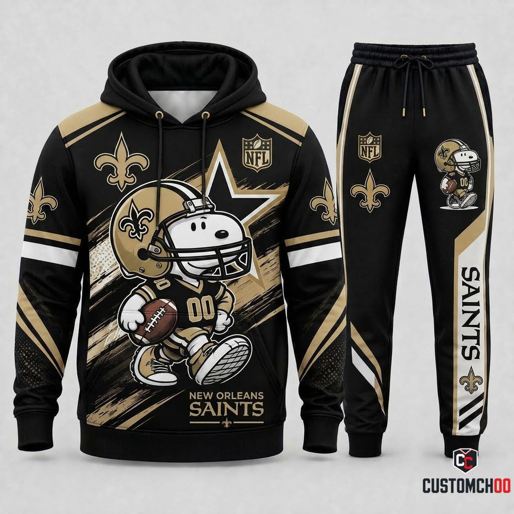 Snoopy NFL Fan Set — Hoodie & Sweatpants | All 32 Football Teams Available