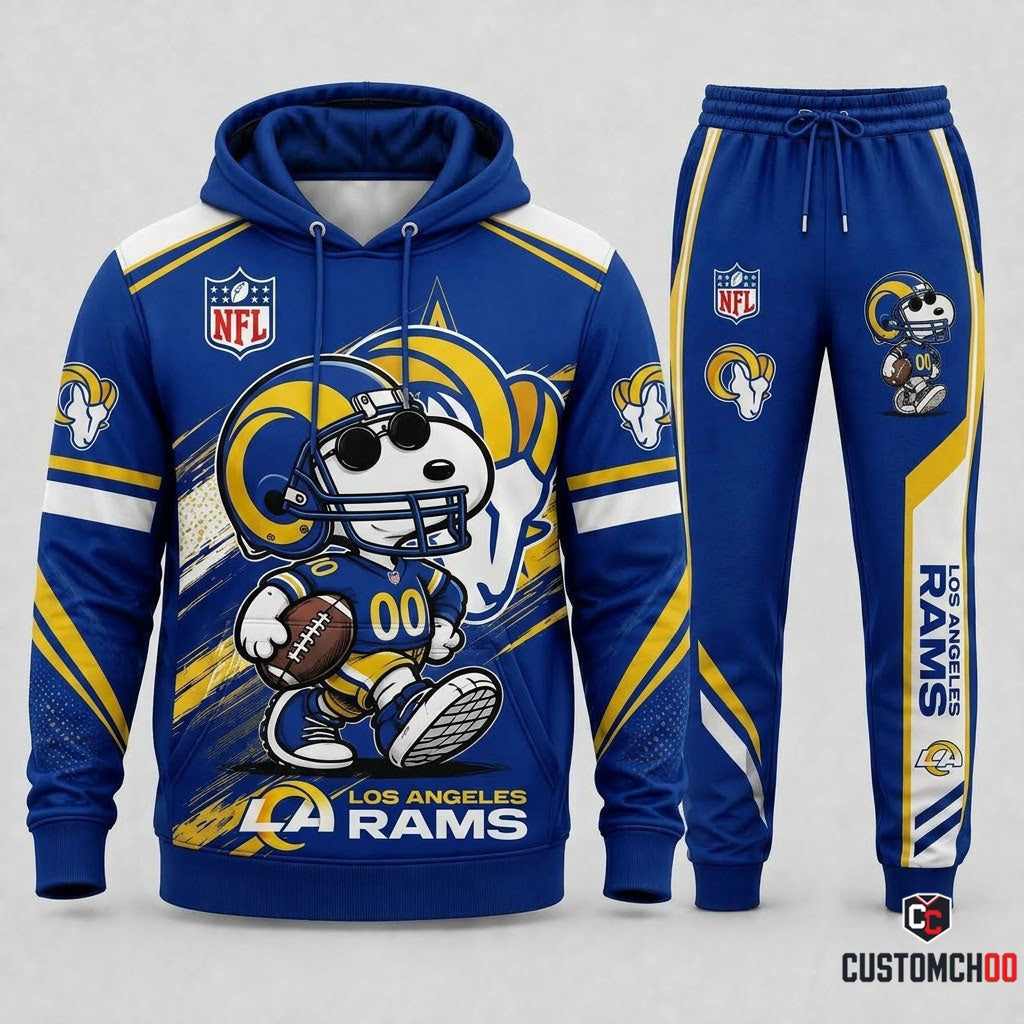 Snoopy NFL Fan Set — Hoodie & Sweatpants | All 32 Football Teams Available