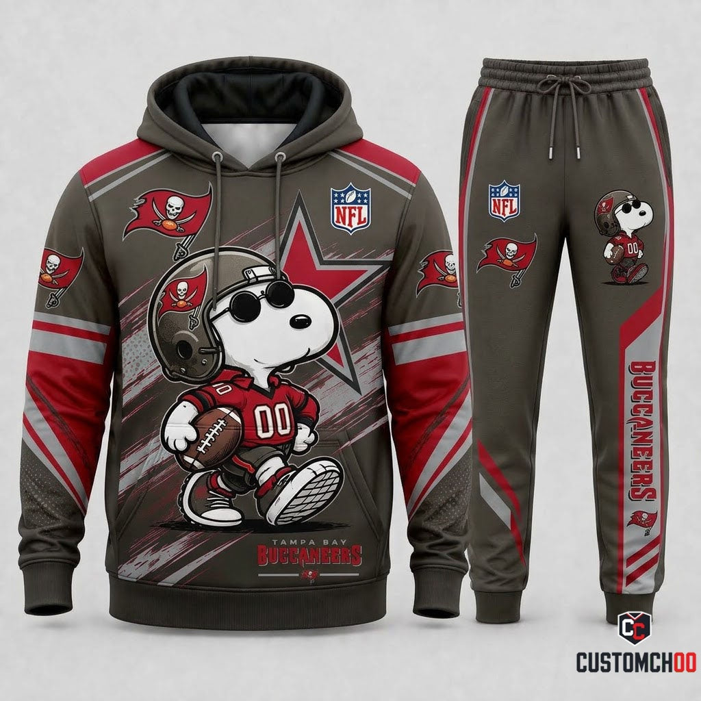 Snoopy NFL Fan Set — Hoodie & Sweatpants | All 32 Football Teams Available