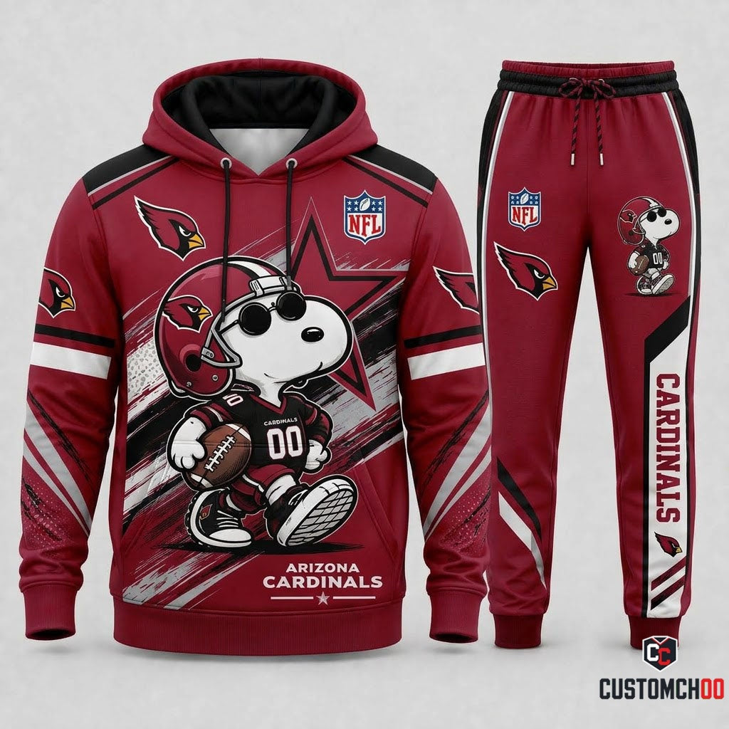 Snoopy NFL Fan Set — Hoodie & Sweatpants | All 32 Football Teams Available