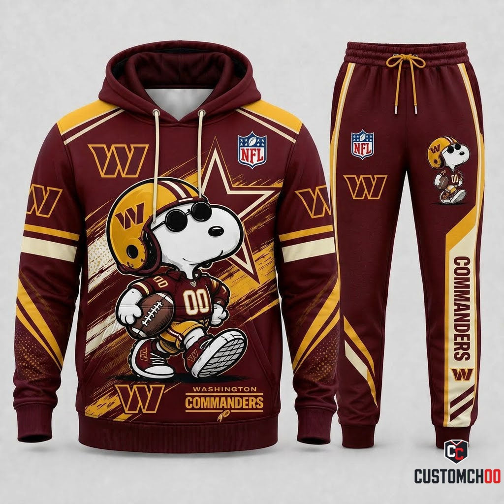 Snoopy NFL Fan Set — Hoodie & Sweatpants | All 32 Football Teams Available