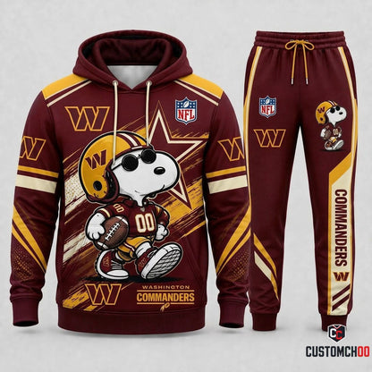 Snoopy NFL Fan Set — Hoodie & Sweatpants | All 32 Football Teams Available